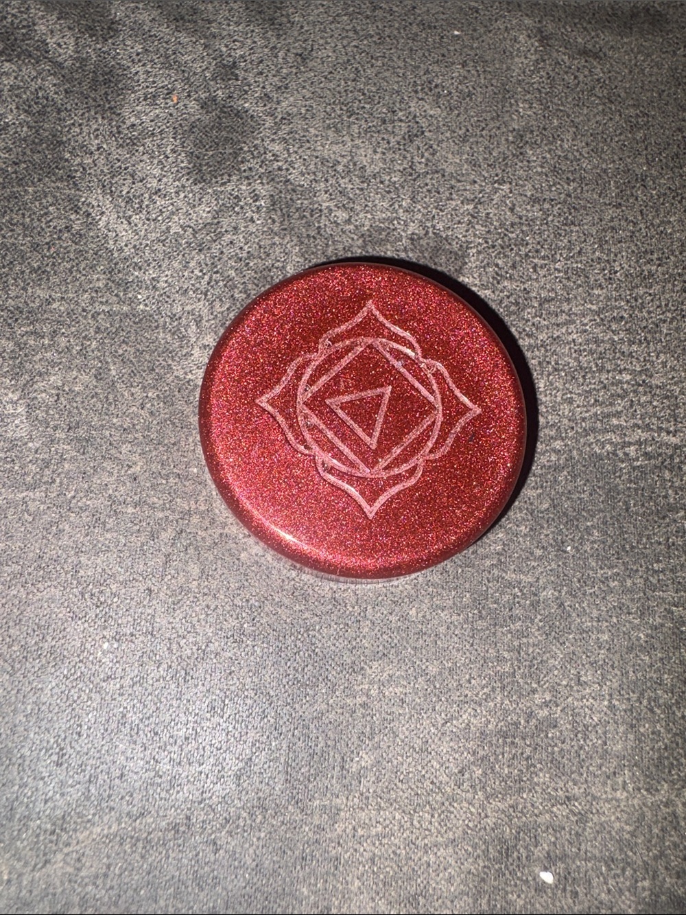 Red Root Chakra Palm Stone